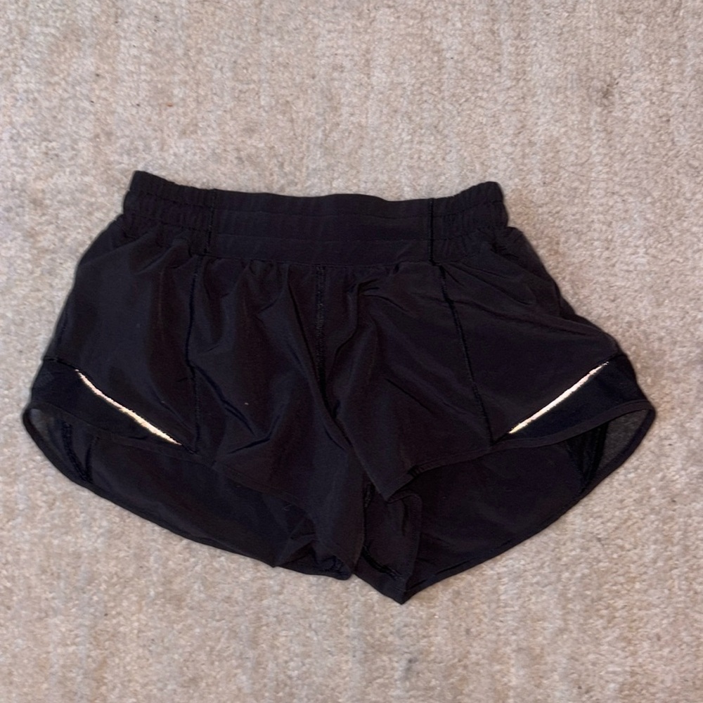 Black Lululemon Hotty hot shorts